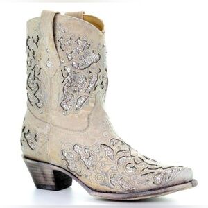 CORRAL WOMEN'S METALLIC GLITTER INLAY &
CRYSTAL BOOTS